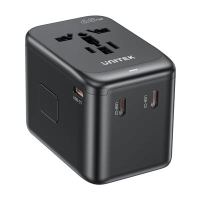 Stroomoplader - Unitek 65W Universal Travel Adapter (P1122ABK01) | 1xUSB-A 3xUSB-C 1xAC