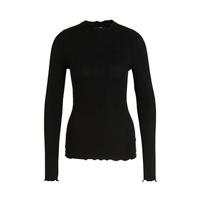 anytime frill top zwart - thumbnail