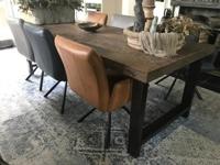 Set van 6 leren eetkamerstoelen - draaibaar - diverse kleuren leer - Echt leer, Industrieel, ontdek de vele Leersoorten en Kleuren bij ShopX - thumbnail