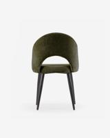 Kave Home Mael eetkamerstoel chenille Groen - thumbnail
