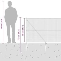 VidaXL Afrasteringspaal zilver 10 x 0,8 m (19 x 19 mm gaas) staal - thumbnail