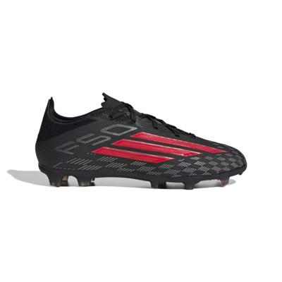 adidas F50 Elite Gras Voetbalschoenen (FG) Kids Zwart Rood Donkergrijs
