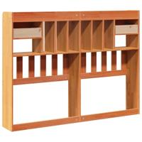 Hoofdbord met opbergruimte 140 cm massief grenenhout wasbruin - thumbnail