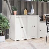 VidaXL Keukendeur 2 pcs wit 50 x 9 x 82 cm massief grenenhout - thumbnail