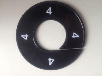 Maatring 9cm zwart/wit 4