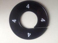 Maatring 9cm zwart/wit 4 - thumbnail