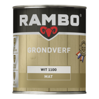 rambo grondverf hout buiten dekkend 1100 wit 750 ml - thumbnail