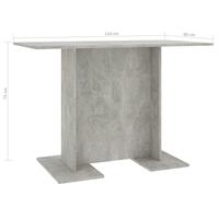 Eettafel 110x60x75 cm bewerkt hout betongrijs - thumbnail