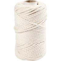 Creativ Company Macramé koord, l: 55 m, d 4 mm, off-white, 330 gr/ 1 rol - thumbnail