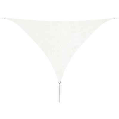VidaXL Zonnescherm hdpe driehoek 5x5x5 m wit