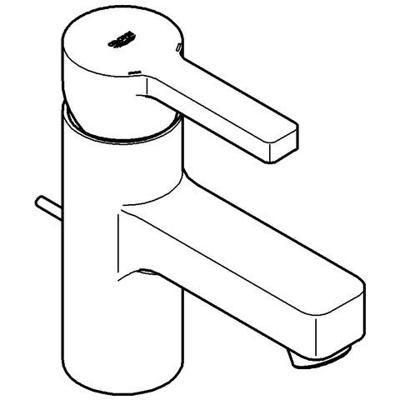 GROHE Lineare New waterbesparende wastafelkraan S-size supersteel 23106dc1