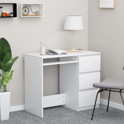 Bureau 90x45x76 cm bewerkt hout wit