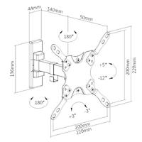 My Wall HF 11-1 L TV-beugel 58,4 cm (23) - 106,7 cm (42) Kantelbaar en zwenkbaar - thumbnail