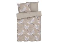 LIVARNO home Satijnen dekbedovertrek 200 x 200 cm (Kraan/beige) - thumbnail