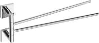 Dubbele Handdoekhouder Sapho X-Square Draaibaar 42 cm Chroom - thumbnail