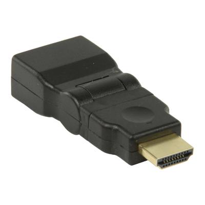 Flexibele adapter HDMI male naar HDMI female verguld