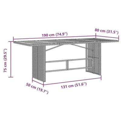 9-delige Tuinset poly rattan zwart