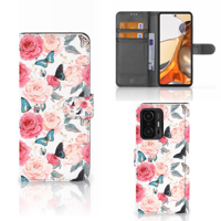 Xiaomi 11T | 11T Pro Hoesje Butterfly Roses | Portemonnee hoesje - thumbnail