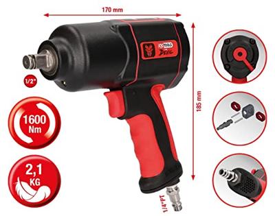 KS Tools 515.1200 515.1200 Pneumatische slagmoersleutel Draaimoment (max.): 550 Nm