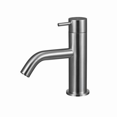Wastafelkraan Qisani Flow Laag Geborsteld RVS