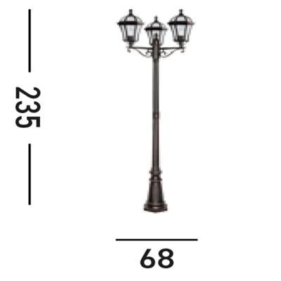 Searchlight Klassieke lantaarnCapri 3-lichts - 1569-3