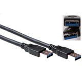 USB 3.0 A Male - A Male kabel 0,5 meter zwart USB 3.0 A Male - A Male kabel 0,5 meter zwart