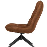 WOOOD Draaifauteuil 'Jouke' PU leder, kleur Cognac - thumbnail