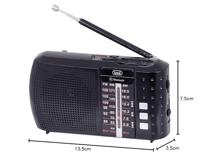Trevi RA 7F20 BT Draagbare radio met Bluetooth, USB, microSD-batterij, oplaadbaar zwart - thumbnail