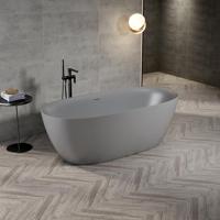 ZEZA Eloise Vrijstaand bad - 170x80cm - acryl - sifon - mat grijs 6126_MG - thumbnail