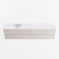MONDIAZ VICA 200cm badmeubel onderkast Underlayment 4 lades. Wastafel MOON links zonder kraangat, kleur Talc. - thumbnail