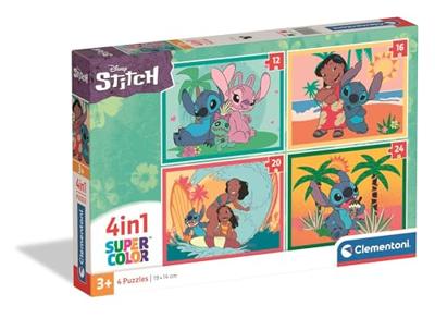 Clementoni super color legpuzzel 4in1 stitch