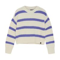 Indian Blue Jeans Winter sweater meisjes - wit - fuzzy/strepen - thumbnail