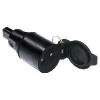 Bachmann 740.003 Koppeling met randaarde Rubber, Silicone 250 V Zwart IP20