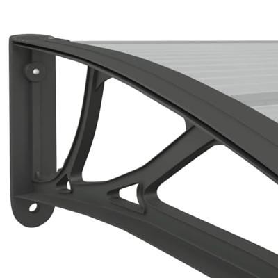 Deurluifel 400x100 cm polycarbonaat zwart - thumbnail