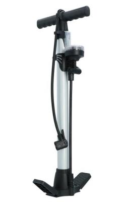Dresco Fietspomp manometer 52 cm dunlop, presta, schrader ventiel zilver
