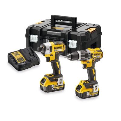 DeWalt dck266p2t accu set | dcd796 + dcf887 in t-stak koffer | 18v 5.0ah li-ion - dck266p2t-qw