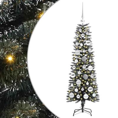 VidaXL Kunstkerstboom met 150 led groen 120 cm pvc en plastic en staal