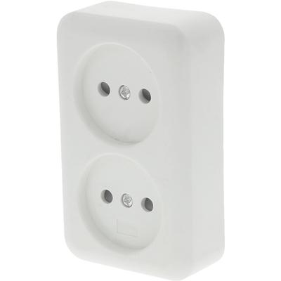 Q-Link Contactdoos | Opbouw | 2-voudig | Met Aanraakbeveiliging | Polarwit - 00.947.05