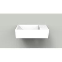 Fontein Arcqua Marble Free 40x22x12 cm Kraangat Rechts Zonder Overloop Mat Wit Arcqua - thumbnail