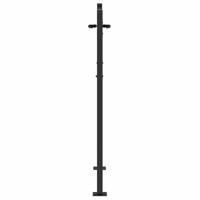 Tuinpoort met slot Zwart 105 x 125 cm Poedergecoat staal - thumbnail