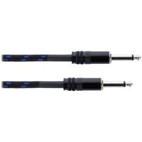 Cordial 14770 Jackplug Audio Aansluitkabel [1x Jackplug male 6,3 mm (mono) - 1x Jackplug male 6,3 mm (mono)] 5 m Zwart, Blauw Textielmantel - thumbnail