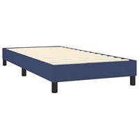 Boxspring met matras stof blauw 80x200 cm - thumbnail