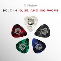 D&apos;Addario 1CRB4-10 Rainbow celluloid plectra 10 pack medium - thumbnail