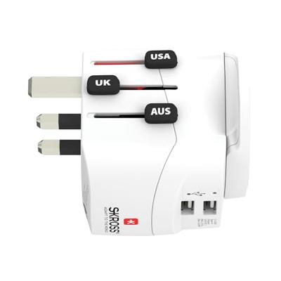 Skross 1302470 Reisstekker Pro Light USB (2xA) -World