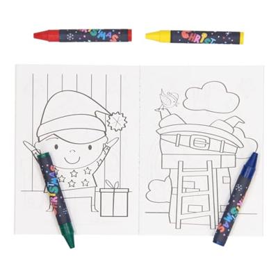 Traktatiesetje: Kleurboekje, Waskrijtjes & Stickervel - Kerst