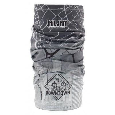 Jail Jam nekwarmer tube polyester/elastaan grijs maat one-size