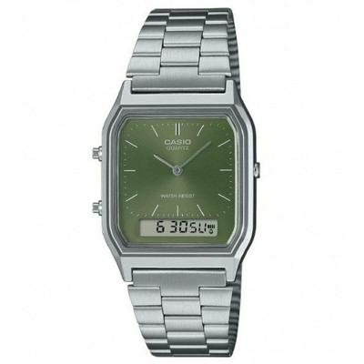 Horloge Uniseks Casio EDGY COLLECTION SUNRAY DIAL - GREEN MOSS Groen Zilverkleurig Horloge Uniseks Casio EDGY COLLECTION SUNRAY DIAL - GREEN MOSS Groen Zilverkleurig