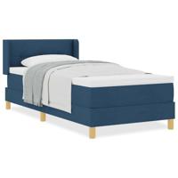 Boxspringbed met Matras in Blauw, 80 x 200 cm, Stof - thumbnail