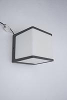 Vierkante lamp buitenlamp zwart &apos;Doblo&apos; led lamp helder wit 19w 15 cm - thumbnail
