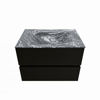 MONDIAZ VICA-DLUX 70cm badmeubel onderkast Urban 2 lades. Inbouw wastafel CLOUD midden 1 kraangat, kleur Lava. MONDIAZ VICA-DLUX 70cm badmeubel onderkast Urban 2 lades. Inbouw wastafel CLOUD midden 1 kraangat, kleur Lava.